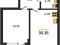 Продается 2-комн. квартира, 35,57 м²